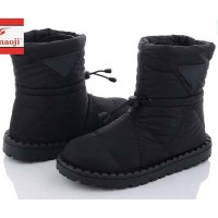 Женские сапоги-дутики зимние черные, бежевые, белые 0428КФМ
