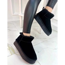 Угги женские замшевые на толстой подошве 0518КФМ