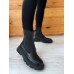 Челси ботинки женские черные и бежевые осенние или зимние Код 402КОР