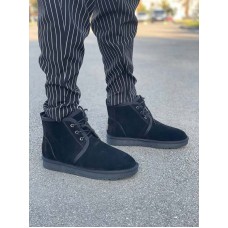 Угги мужские натуральная замша низкие на шнурках 0099КФМ