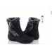 Дутики-ботинки женские зимние на меху черные 0421КФМ