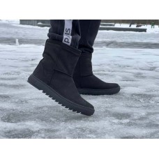 Угги мужские натуральные замшевые черные 0473УКМ