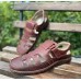Мужские босоножки кожаные коричневые 39-47 размеры 0158УКМ