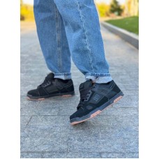 Кроссовки мужские DC черные нубук 0580УКМ