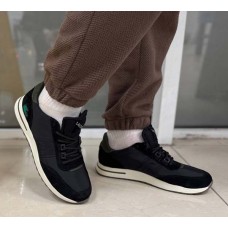 Мужские кроссовки демисезонные замшевые черные 0428УКМ