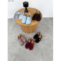 Лоферы женские натуральные без каблука замшевые 9960ТОПС