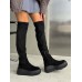 Ботфорты-чулки демисезонные черные 10688ТОПС