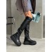 Ботфорты-чулки демисезонные черные 10688ТОПС