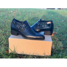 Мужские зимние ботинки кожа мех казаки 0045БМ