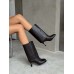 Женские сапоги на шпильке кожаные деми зима 10874ТОПС