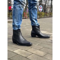 Мужские зимние ботинки кожа казаки 0046БМ