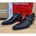 Туфли мужские казаки кожаные черные и коричневые 0038БМ